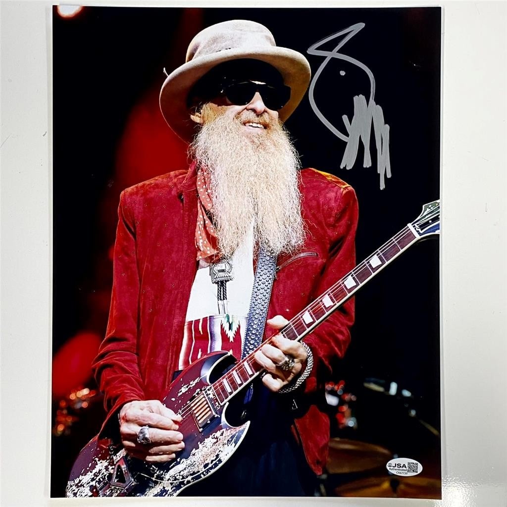 11x14 Autographed Billy Gibbons ZZ Top Photograph Original JSA (1 of 4)