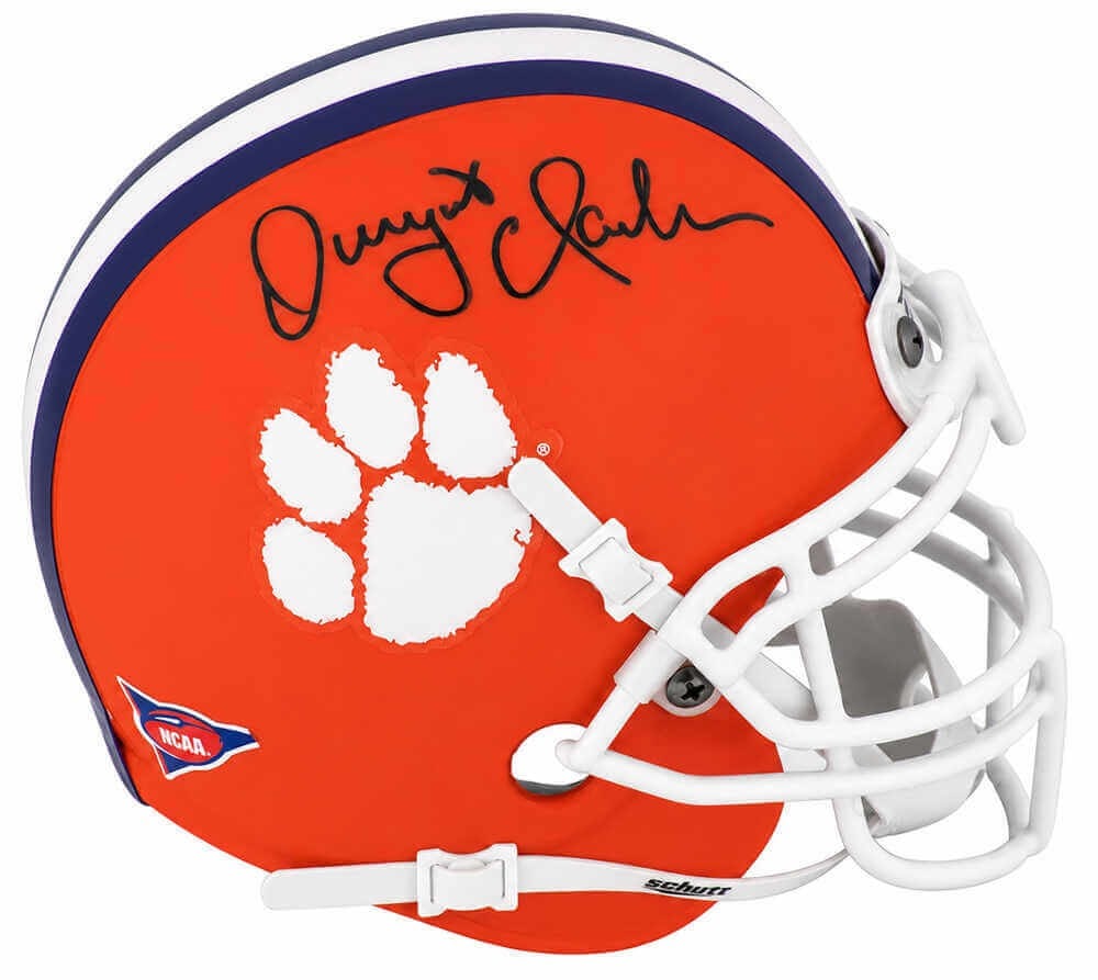 Autographed Riddell VSR4 Mini Helmet Clemson Tigers Dwight Clark COA (1 of 1)