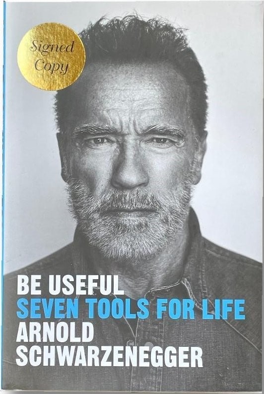 JSA authenticated signed hardcover Be Useful Seven Tools For Life by Arnold Schwarzenegger: JSA authenticated signed hardcover Be Useful Seven Tools For Life by Arnold Schwarzenegger This is a pre-owned hardcover edition of "Be Useful: Seven Tools For Life," personally signed by Arnold Schwa