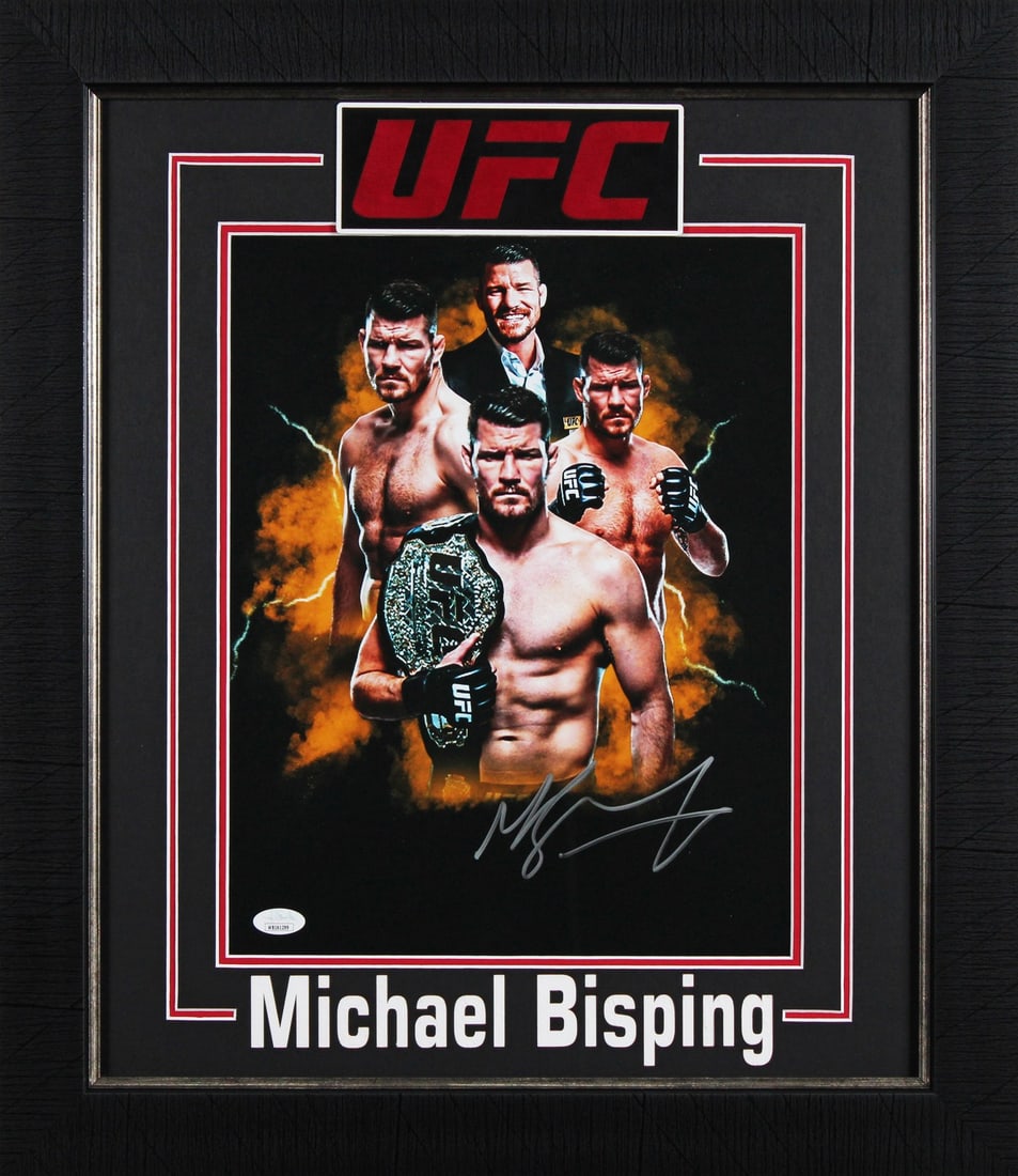 Michael Bisping Signed 11x14 Framed Photo UFC JSA Authenticated (1 of 2)