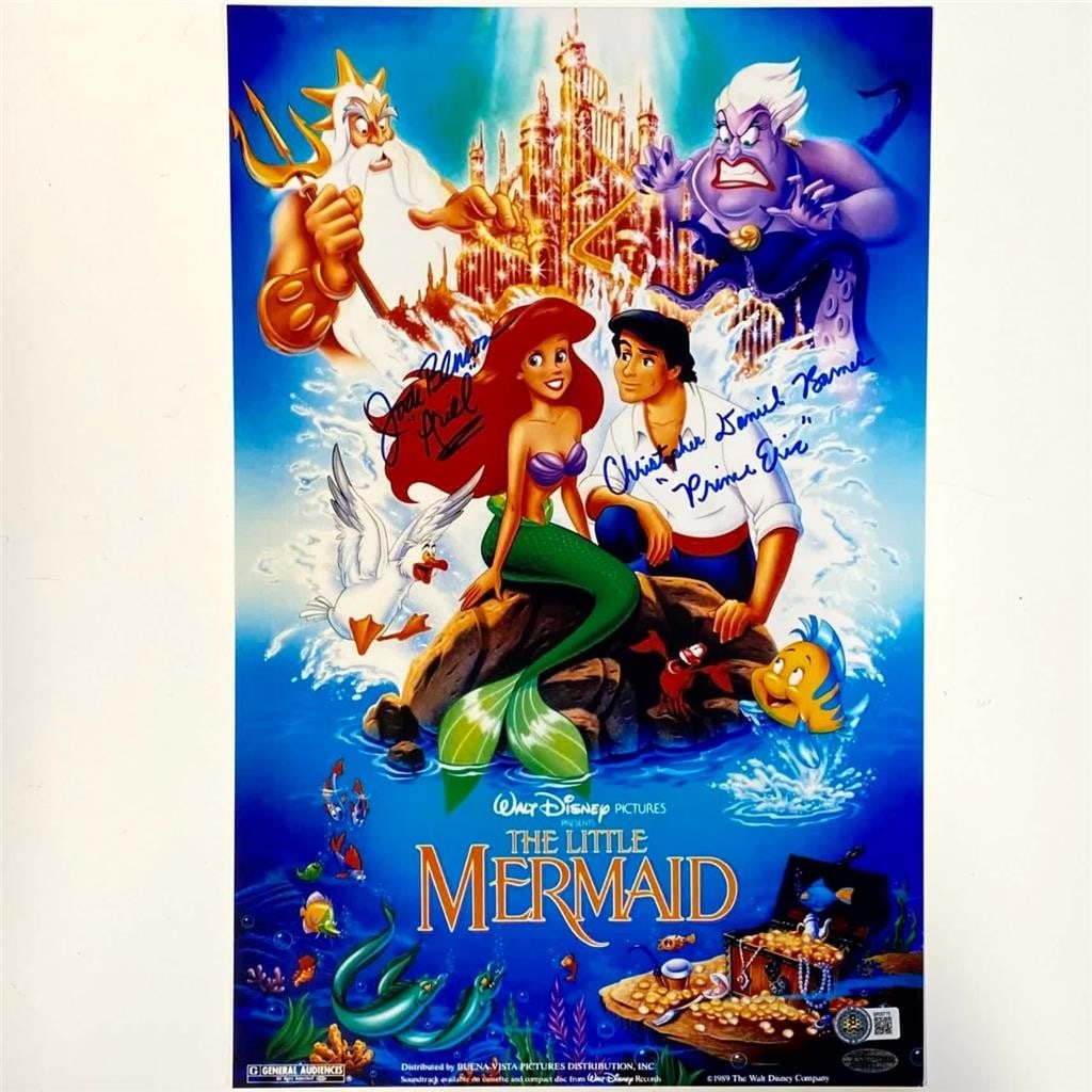 Little Mermaid 11x17 Photograph Signed by Jodi Benson and Christopher Barnes Beckett (1 of 4)