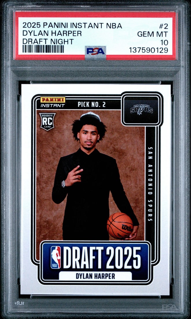 PSA 10 Dylan Harper 2025 Panini Instant #2 Rookie Basketball Card (1 of 2)
