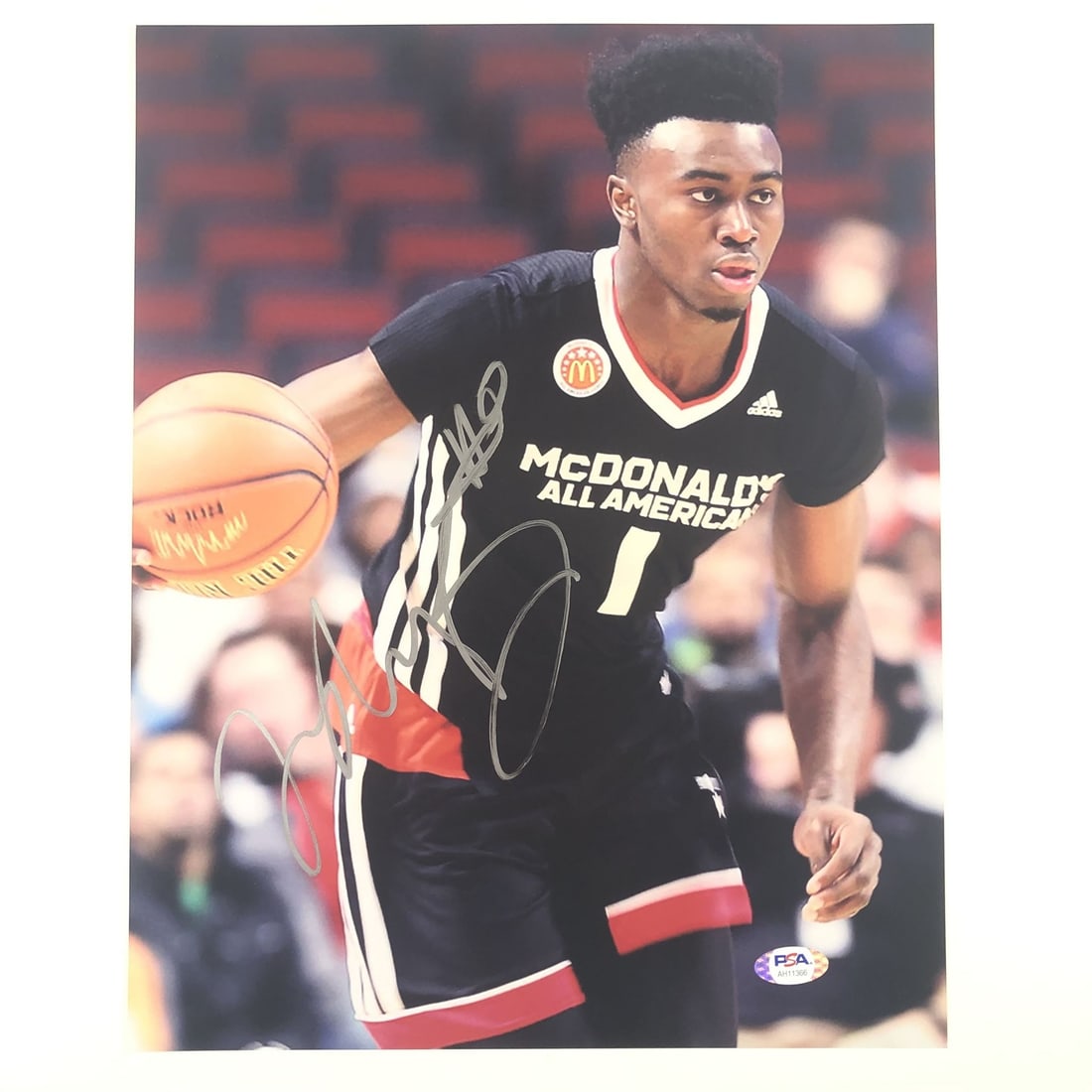 PSA DNA authenticated Jaylen Brown autographed 11x14 Celtics photo: PSA DNA authenticated Jaylen Brown autographed 11x14 Celtics photo Professionally printed 11x14 photograph signed by Jaylen Brown of the Boston Celtics, who notably played for the California Golden Be