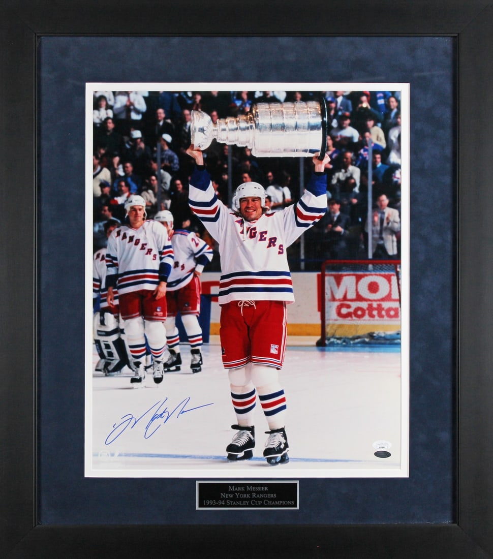Framed 16x20 Original Photo Signed by Mark Messier JSA New York Rangers (1 of 2)
