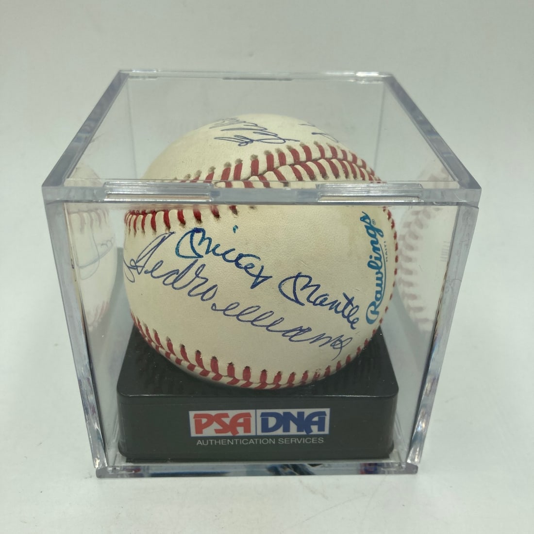 PSA 9 Mint 500 Home Run Club signed baseball with Mickey Mantle Ted Williams (1 of 12)
