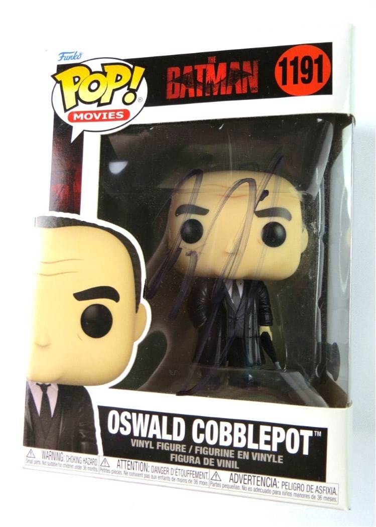 Funko POP The Batman Penguin Signed by Colin Farrell Beckett Authenticated (1 of 3)