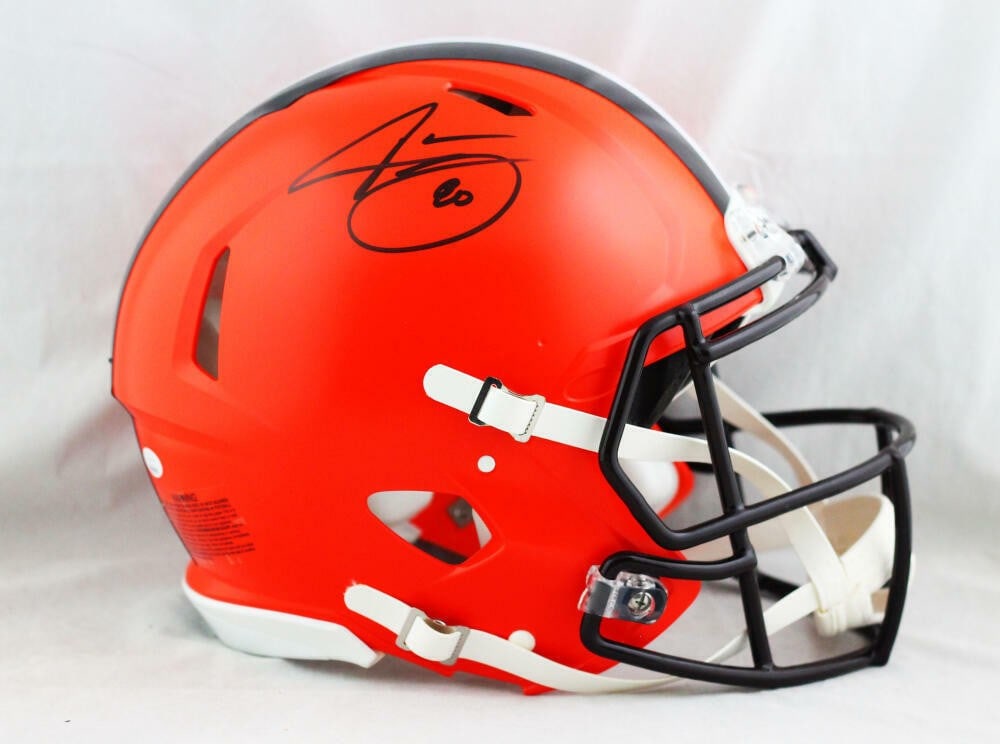 Cleveland Browns Full Size Speed Authentic Helmet Signed by Jarvis Landry JSA (1 of 6)