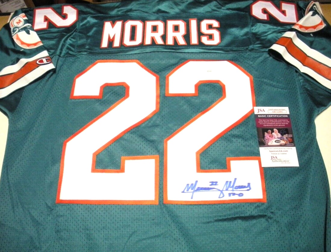 Mercury Morris Signed Miami Dolphins Champion Jersey with JSA COA (1 of 2)