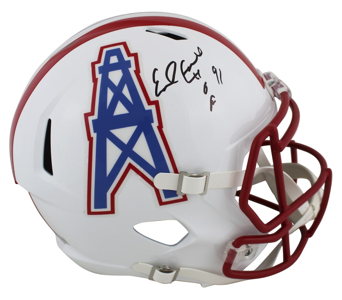 Earl Campbell Signed Houston Oilers Full Size Helmet HOF 91 BAS Authenticated (1 of 3)