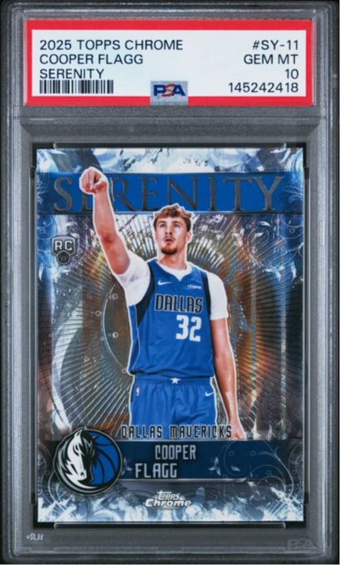 PSA 10 Cooper Flagg Serenity RC 2025 Basketball Card Topps Chrome #SY11 (1 of 2)