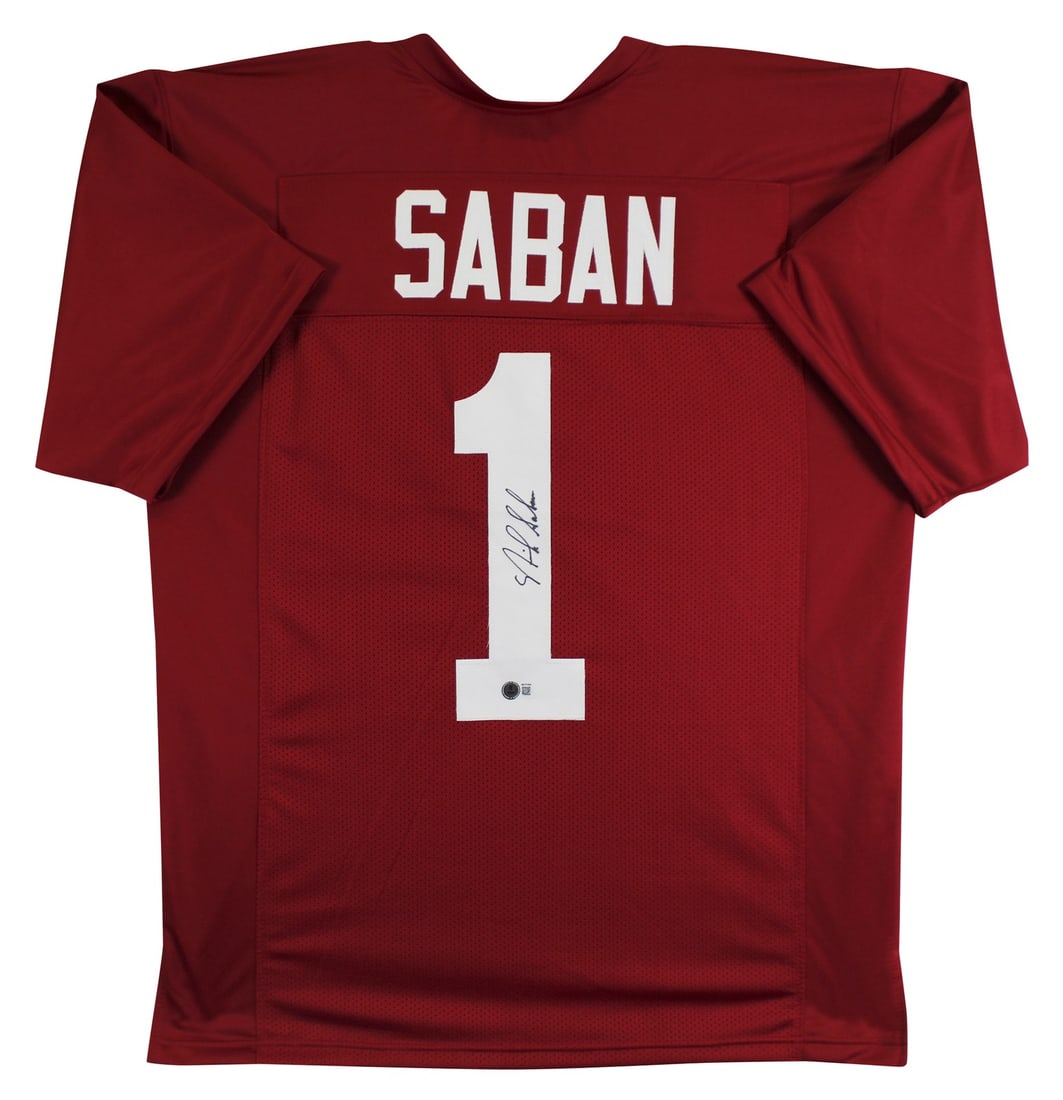 Signed Alabama Crimson Tide Maroon Pro Style Jersey Beckett BAS (1 of 3)