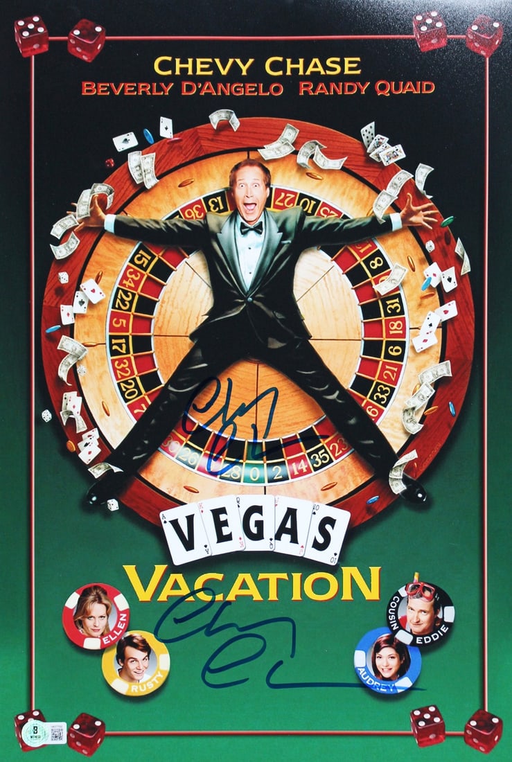 Chevy Chase Signed 12x18 Photo National Lampoon Vegas Vacation BAS Authenticated: Chevy Chase Signed 12x18 Photo National Lampoon Vegas Vacation BAS Authenticated Celebrate your love for classic cinema with this authentic, autographed 12x18 photograph of Chevy Chase from the iconic