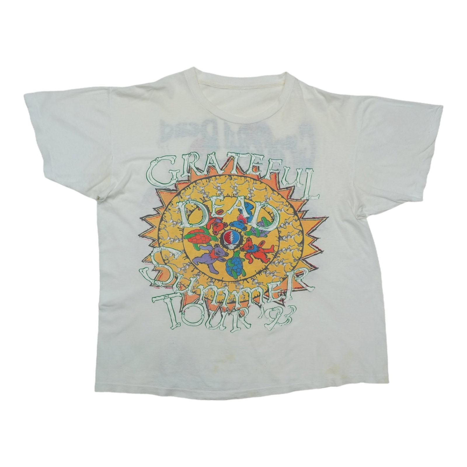 White 1993 Grateful Dead Tour T Shirt 100% Cotton (1 of 6)