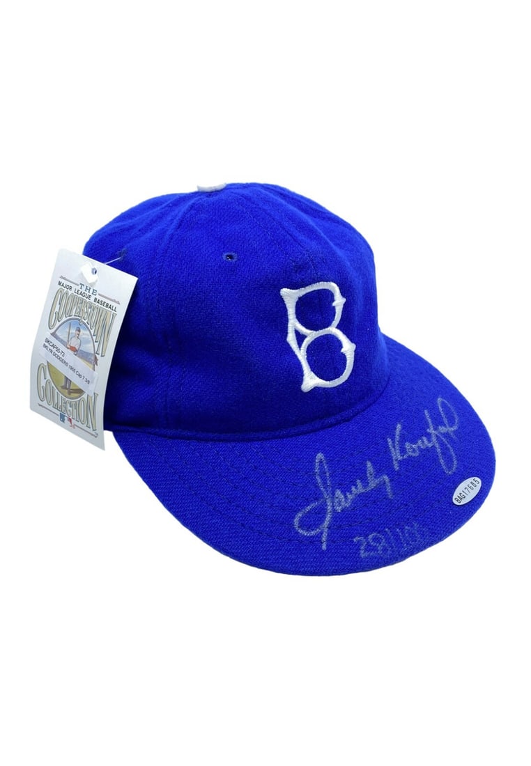 Sandy Koufax Signed Brooklyn Dodgers Hat UDA COA 28/100: Sandy Koufax Signed Brooklyn Dodgers Hat UDA COA 28/100 This is a pre-owned Brooklyn Dodgers game model hat signed by legendary MLB player Sandy Koufax. The autograph is authenticated by Upper Deck, e