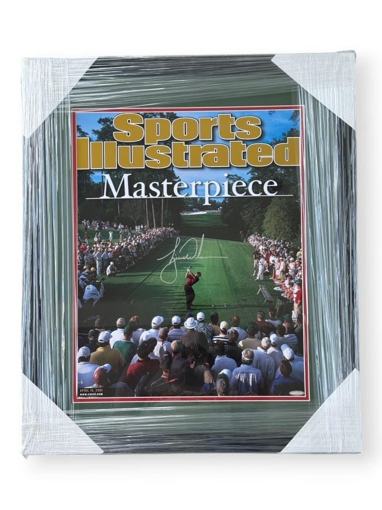 Framed 16x20 Tiger Woods Autographed Photo UDA Certified: Framed 16x20 Tiger Woods Autographed Photo UDA Certified Framed original 16x20 Tiger Woods signed photo authenticated by Upper Deck Authenticated (UDA). This pre-owned piece includes an Upper Deck sti