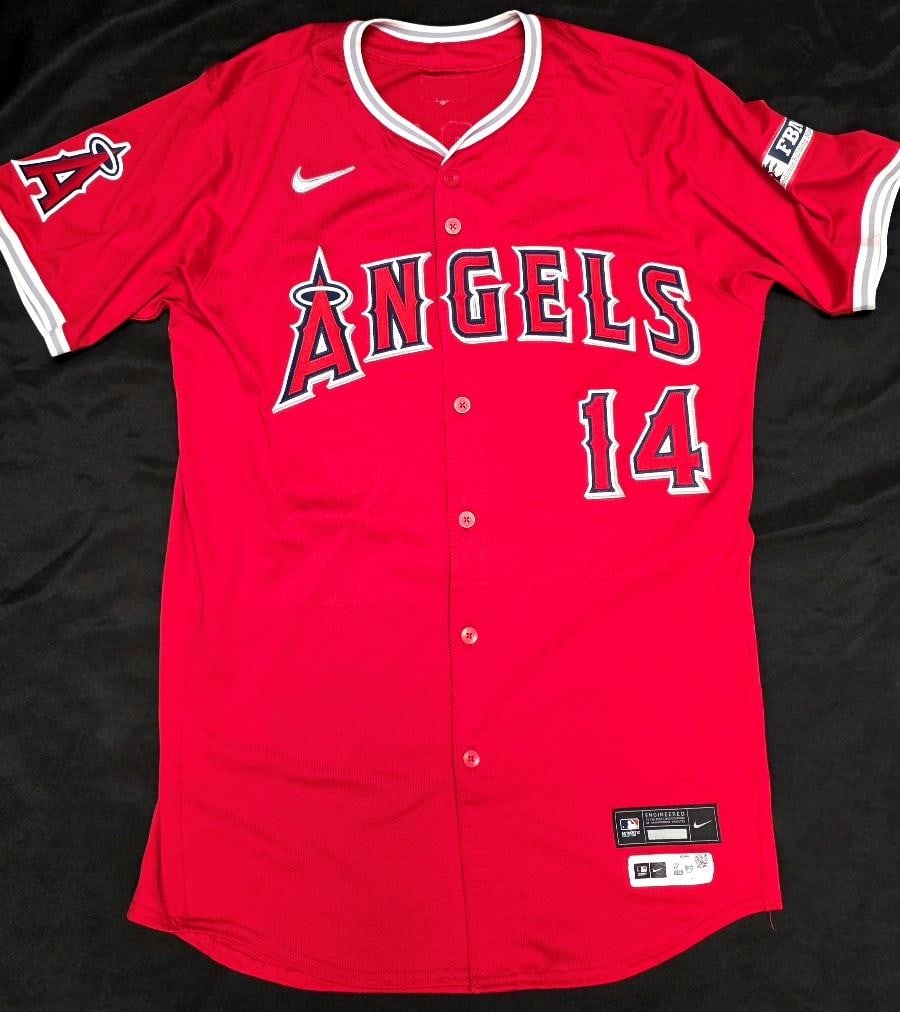 MLB game used Logan O'Hoppe Angels jersey 2024 (1 of 5)