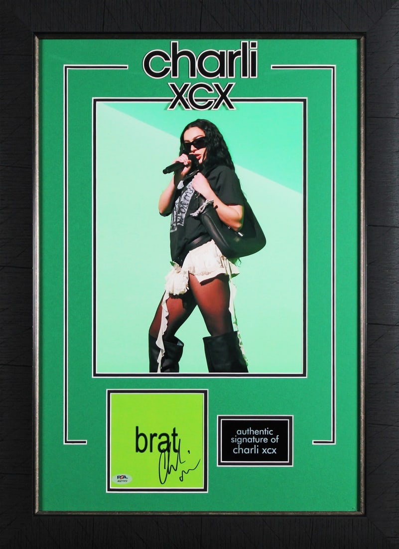 Framed Charli XCX Brat CD Insert Display PSA Authenticated (1 of 2)