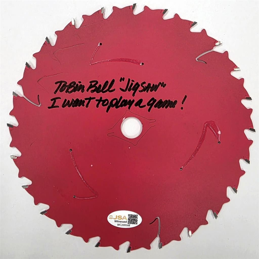 Jigsaw Saw Blade 7 Inch Autographed by Tobin Bell with JSA Authentication (1 of 4)