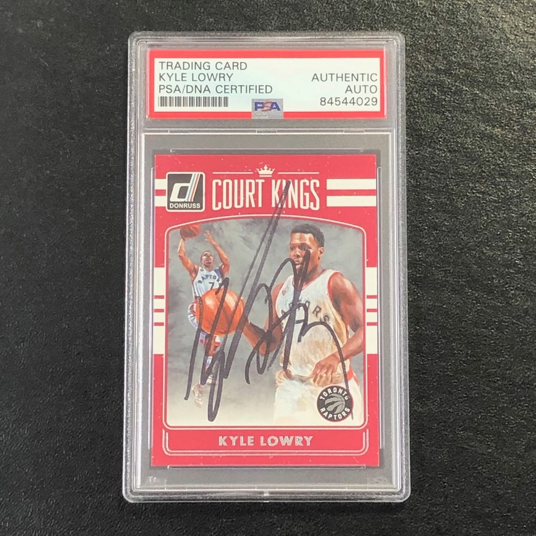 PSA Slabbed Kyle Lowry Auto 2016 17 Court Kings #30 Raptors Card (1 of 2)