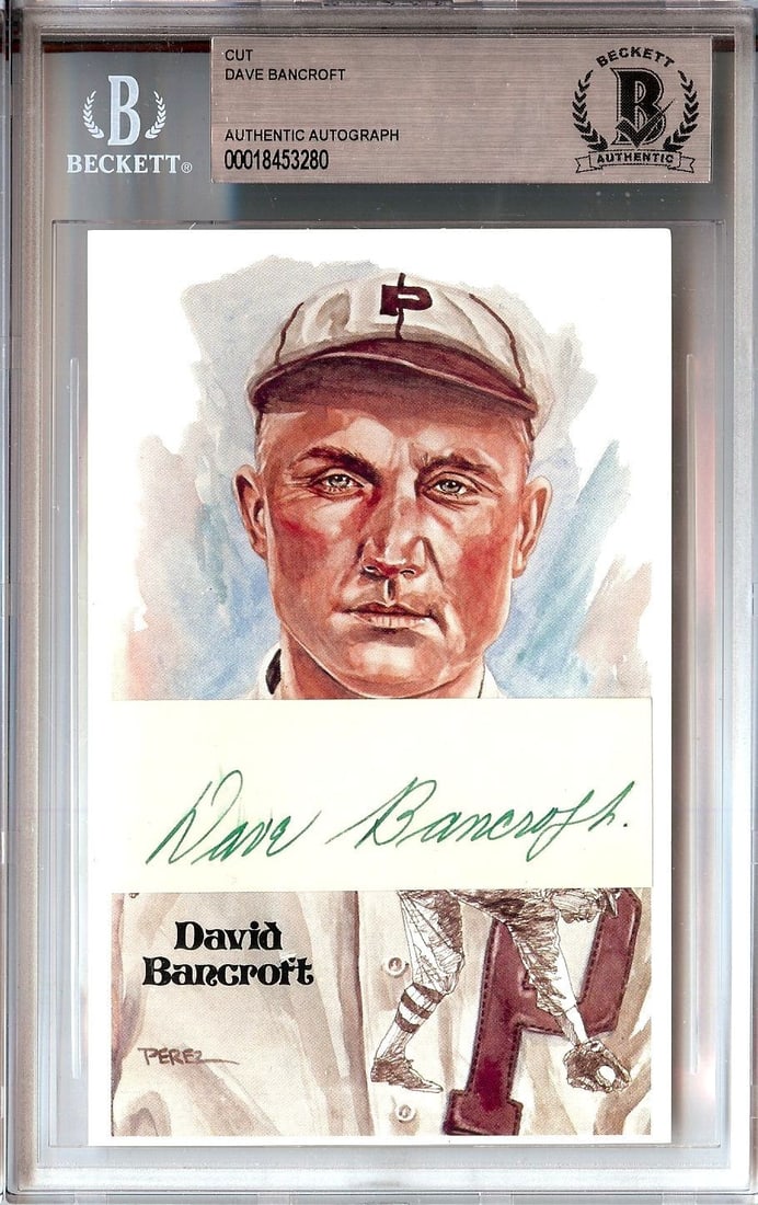 Dave Bancroft Autographed Cut Signature with JSA Authentication (1 of 2)