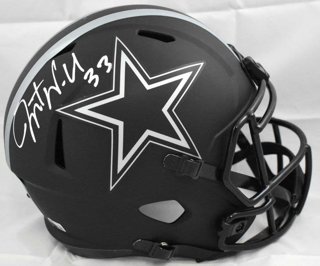 Dallas Cowboys Eclipse Speed Helmet Signed by Javonte Williams Beckett Holo (1 of 6)
