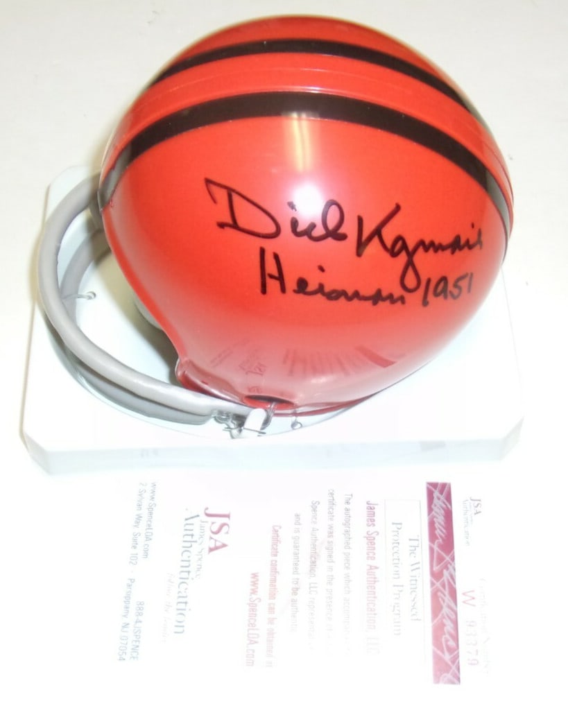 Signed Princeton Tigers Mini Helmet Dick Kazmaier 1951 Heisman JSA COA (1 of 1)