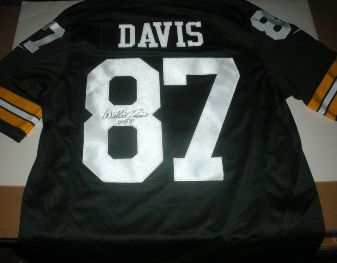Signed Nike Green Bay Packers Jersey with COA by Willie Davis (1 of 2)
