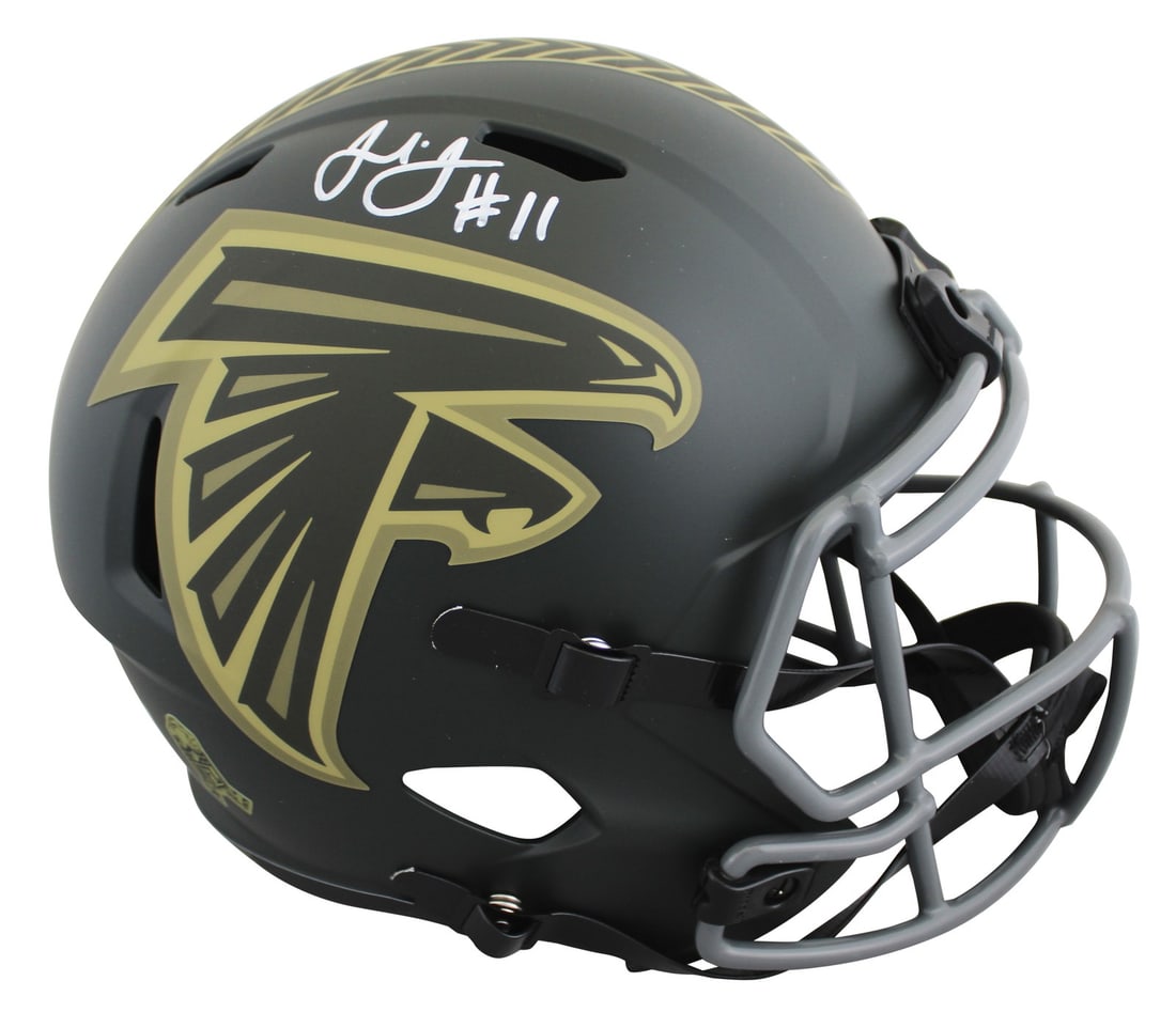 Julio Jones autographed Falcons Riddell Speed replica helmet BAS witnessed (1 of 3)
