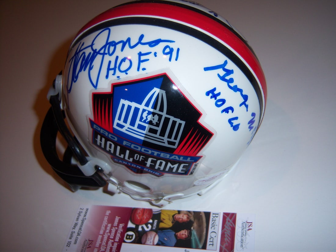 Riddell Carolina Panthers mini helmet signed by four NFL legends (1 of 3)