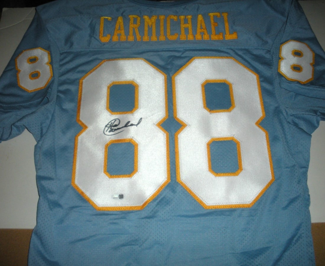 Signed Rawlings Football Jersey with Beckett COA Harold Carmichael Autograph (1 of 2)