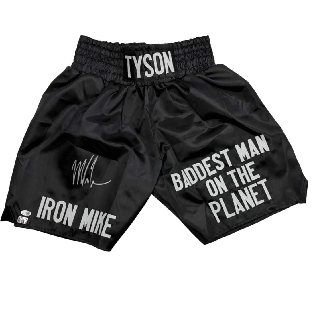 Mike Tyson Signed Black Boxing Trunks JSA COA (1 of 2)