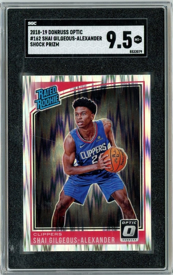 2018 Panini Donruss Optic #162 Shai Gilgeous Alexander Shock SGC 9.5 Rookie Card (1 of 2)