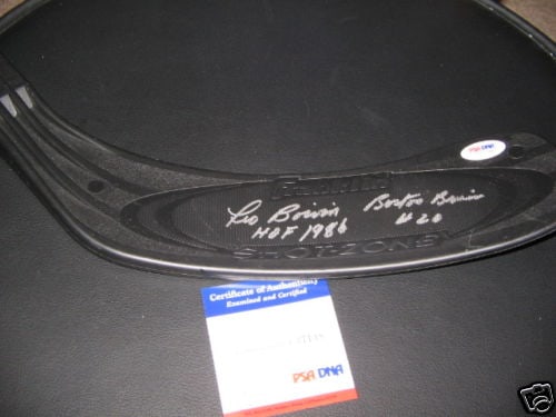 Signed Leo Boivin Hockey Stick End Boston Bruins PSA DNA Certified Autograph (1 of 1)