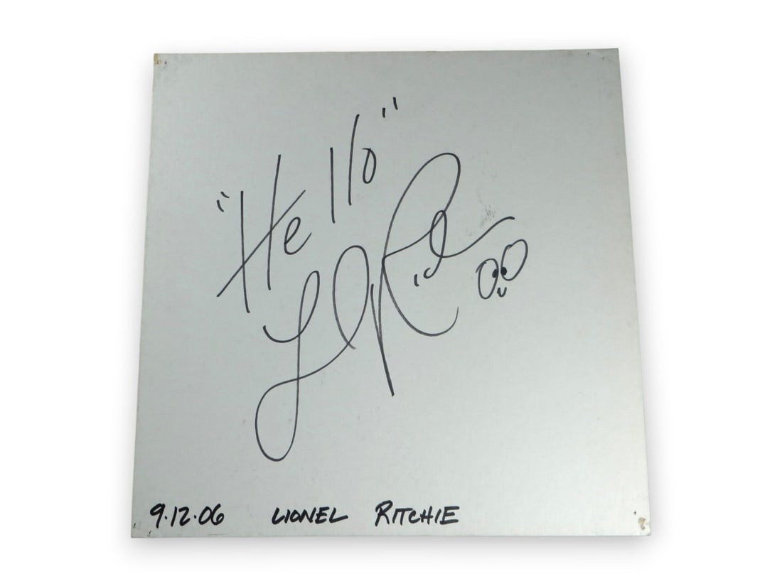 PSA DNA Authenticated Lionel Richie 12X12 Signed Cut Signature (1 of 2)