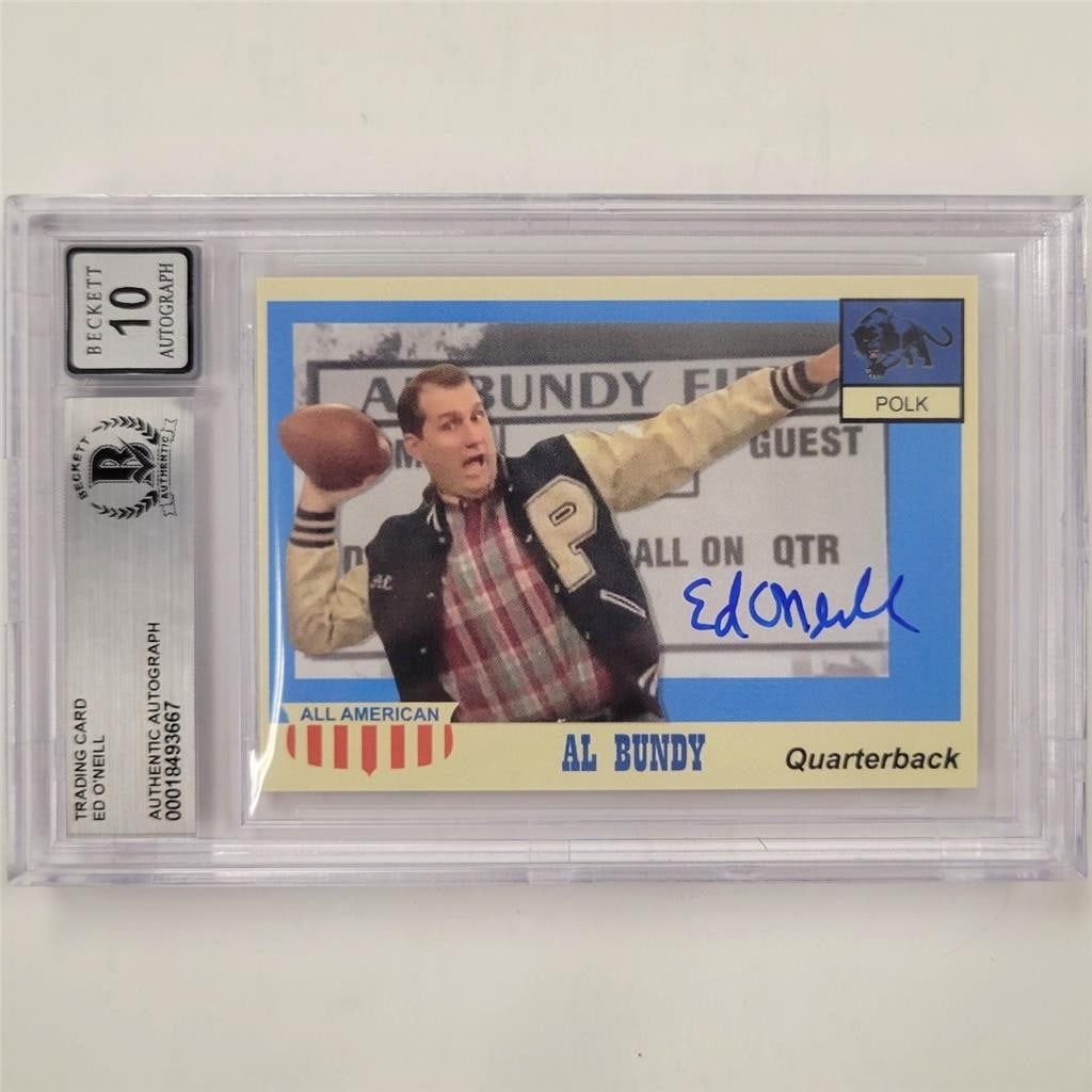 Al Bundy Polk High 33 Card Beckett BAS 10 Ed O'Neill Autograph (1 of 2)