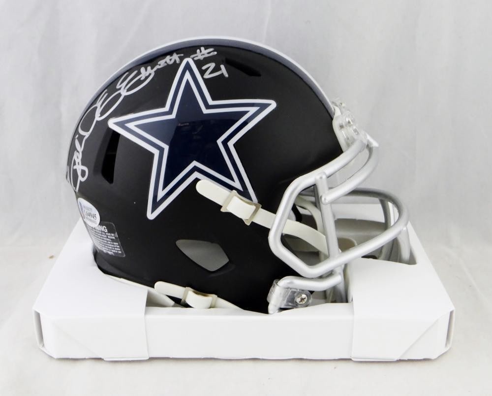 Beckett Certified Ezekiel Elliott Dallas Cowboys mini helmet autographed black (1 of 2)