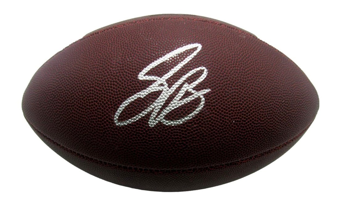 JSA Authenticated Saquon Barkley Wilson NFL Football Eagles Signed Ball (1 of 6)