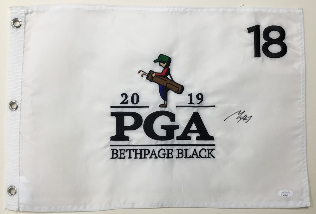 Max Homa Autographed 2019 PGA Bethpage Black Flag JSA Certified (1 of 4)