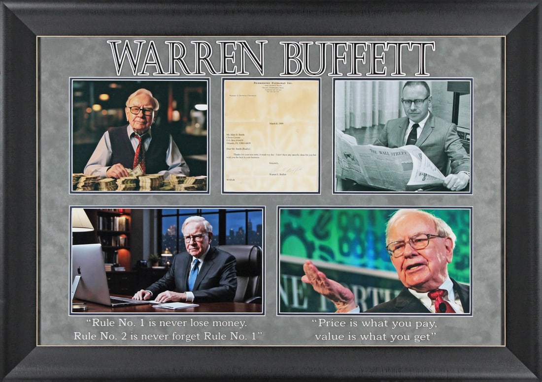 Warren Buffett Signed Framed Letter on Berkshire Hathaway Letterhead COA Beckett (1 of 3)