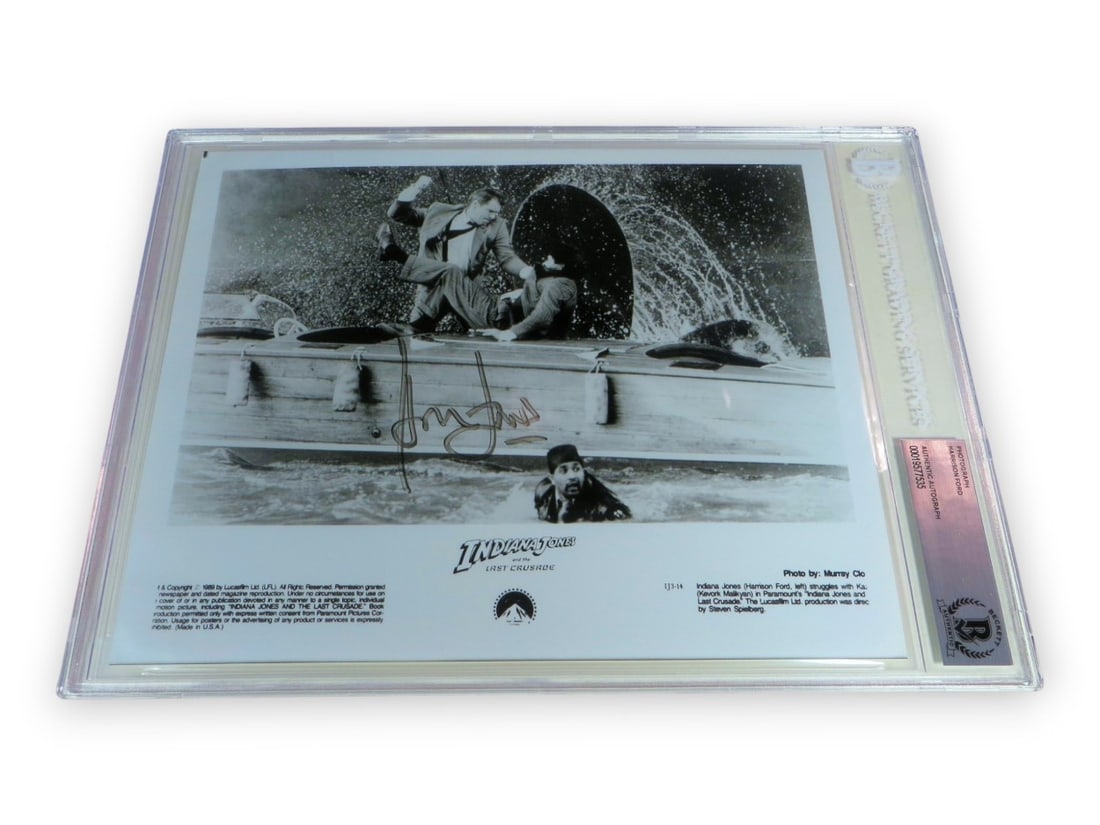 Signed Harrison Ford Indiana Jones Last Crusade 8X10 Photo Beckett Authenticated (1 of 3)