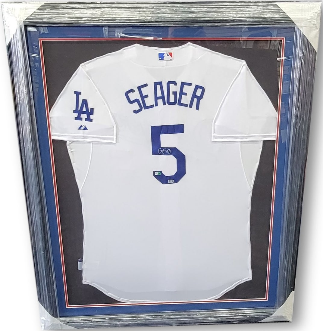 Corey Seager Autographed Framed Dodgers Jersey Fanatics Authentic: Corey Seager Autographed Framed Dodgers Jersey Fanatics Authentic This is a stunning Corey Seager hand-signed autographed jersey, beautifully framed to enhance its display. The jersey represents the t