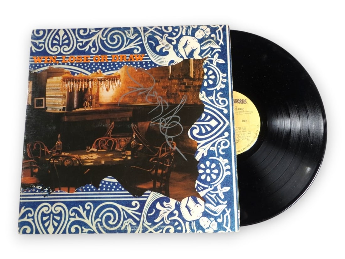 JSA authenticated Gregg Allman signed record album cover (1 of 4)
