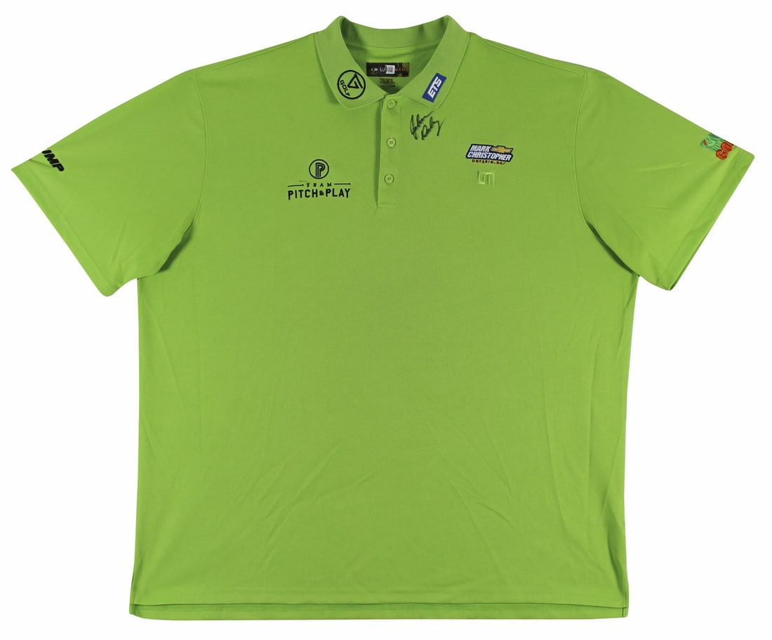 Match-Worn Green Loudmouth Golf Polo Signed by John Daly BAS Authenticated (1 of 8)