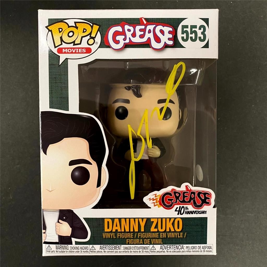 JSA authenticated John Travolta Grease Danny Zuko Funko Pop 553 signed (1 of 9)