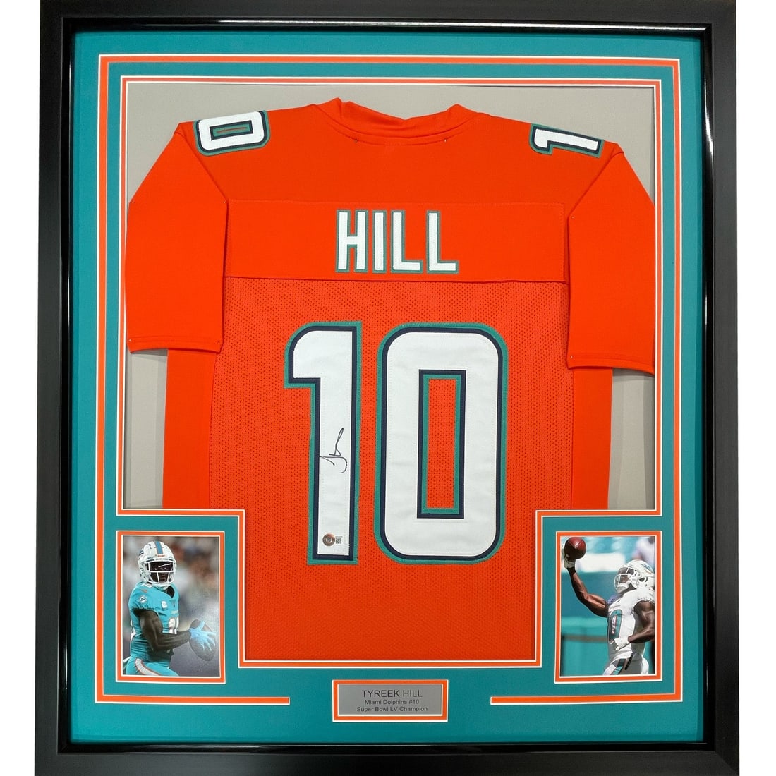 Tyreek Hill autographed framed Miami Dolphins orange jersey JSA 35x39 (1 of 2)