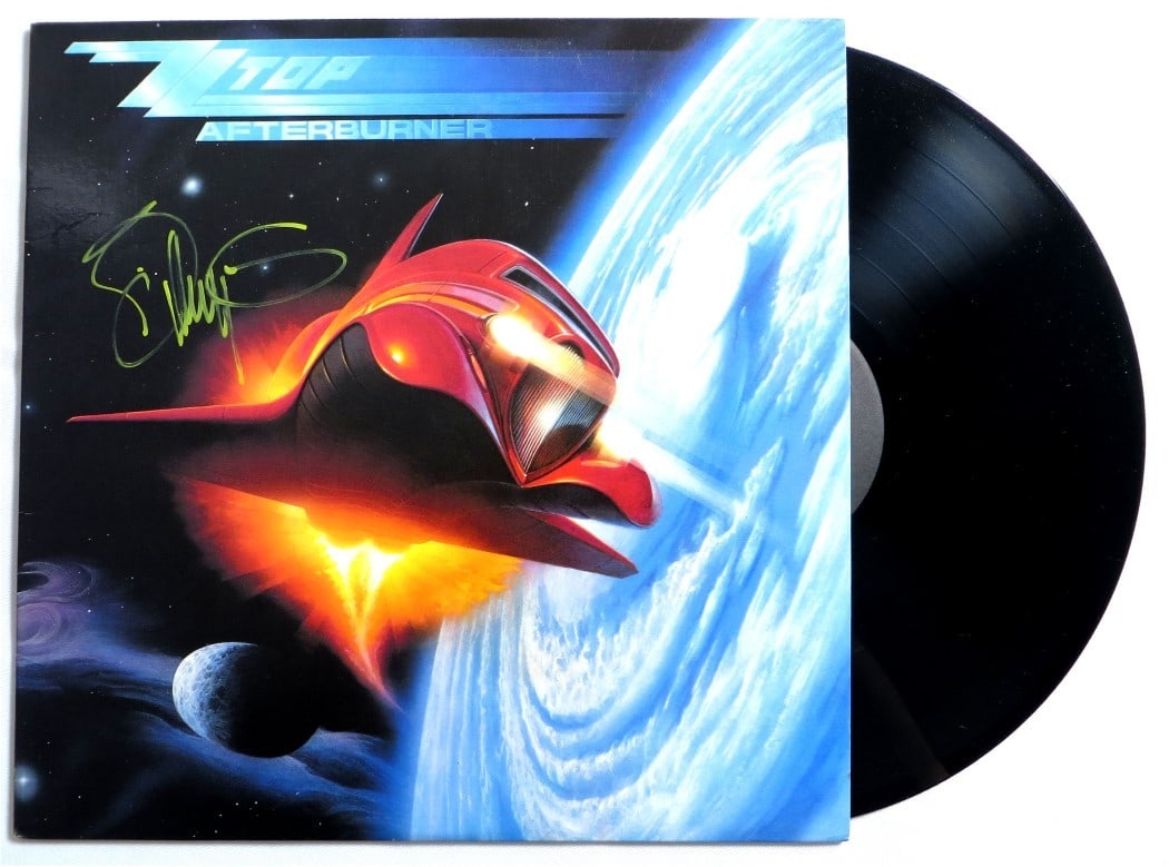 Beckett Authenticated Billy Gibbons Signed ZZ Top Afterburner Record Album (1 of 4)