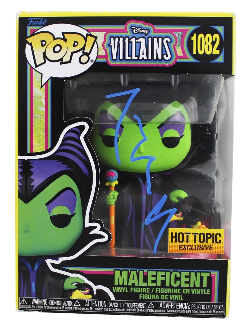 Beckett Authenticated Angelina Jolie Autographed Maleficent Funko Pop 1082 Figure (1 of 7)