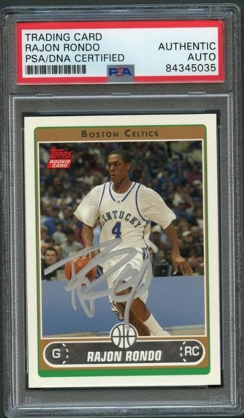2006-07 Topps #251 Rajon Rondo Signed Rookie Card PSA/DNA Authenticated (1 of 2)
