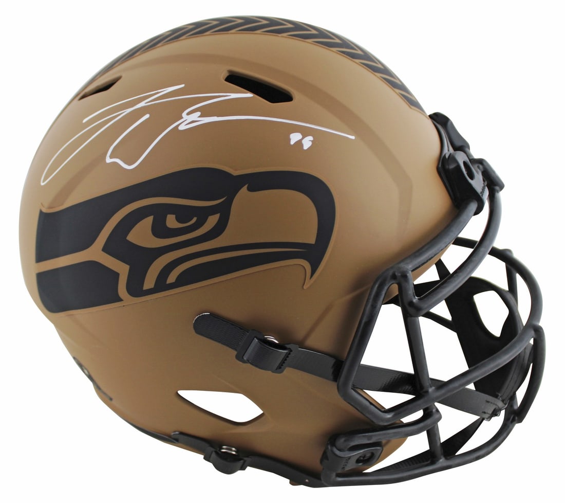 Seattle Seahawks Leonard Williams autographed Speed replica helmet BAS witnessed (1 of 3)