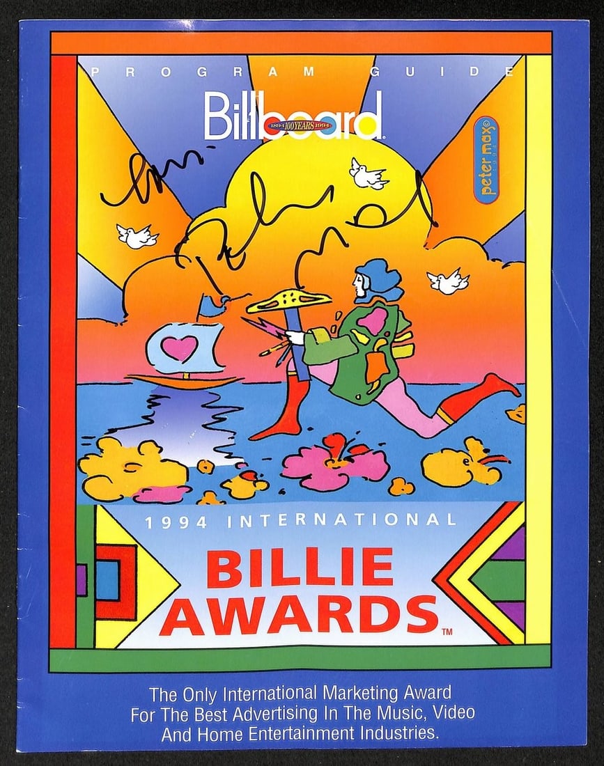 1994 International Billie Awards Program Signed by Peter Max PSA DNA Authenticated (1 of 3)